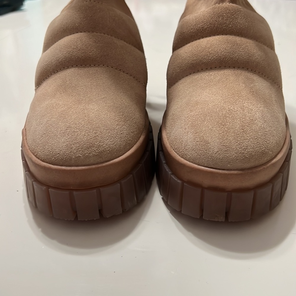 New! Free People Fable Platform Suede Quilted Fur Lined Lug Sole Boots S… - Picture 7 of 13